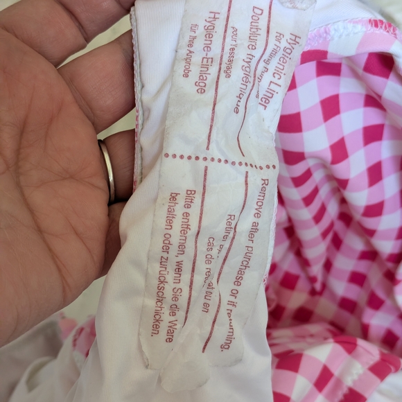 Lands' End Pink Checkered Women's One Piece Swimsuit Sz 22 - Picture 9 of 9